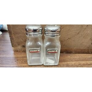 Vintage Case IH Salt And Pepper Shakers  glass